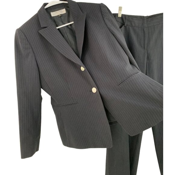 Tahari Pinstripe Womens Suit Mixed Seperates Set 8 pants / 10P Coat GUC 7612 - Picture 1 of 10